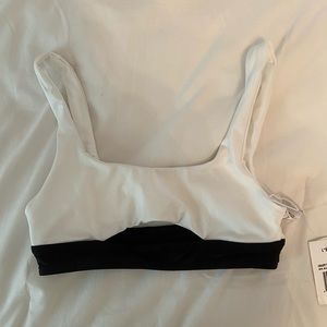 Black and white bikini top